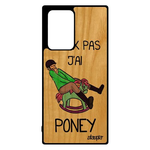 Coque Bois Samsung Galaxy Note 20 Ultra Silicone J'peux Pas J'ai Poney Bd Comique Etui Aqua Drole Vert Pas Cher Humoristique Texte