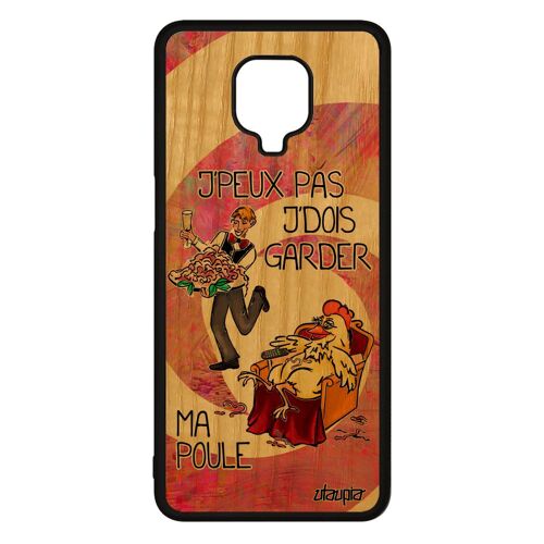 Coque Xiaomi Redmi Note 9s Bois Silicone J'peux Pas J'dois Garder Ma Poule Je Jpeux Portable Cartoon Maman Humoristique Pas Cher 4g