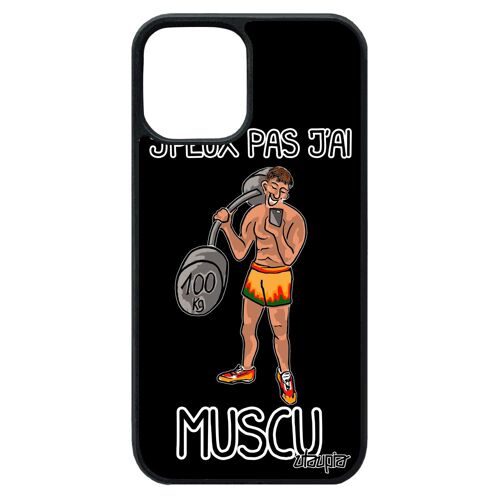 Coque J'peux Pas J'ai Muscu Iphone 12 Pro Max Silicone Crossfit Pas Cher Humoristique Drole Portable Comique Fitness Rigide De