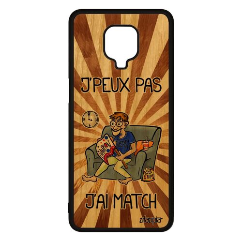 Coque Redmi Note 9 pro bois silicone j'peux pas j'ai match coupe d'europe unique TPU drole handball coupe du monde marron je Xiaomi