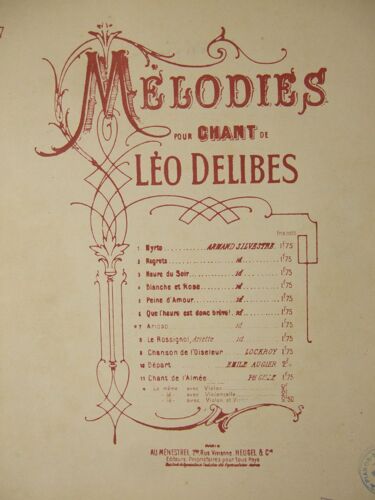 Arioso. Mélodie Pour Chant De Léo Delibes. Pour Piano.