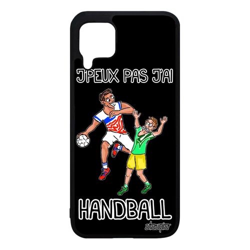 Coque jpeux pas j'ai handball P40 Lite silicone mobile bumper hand humoristique case humour JNY-LX1 comique Noir drole sport Huawei
