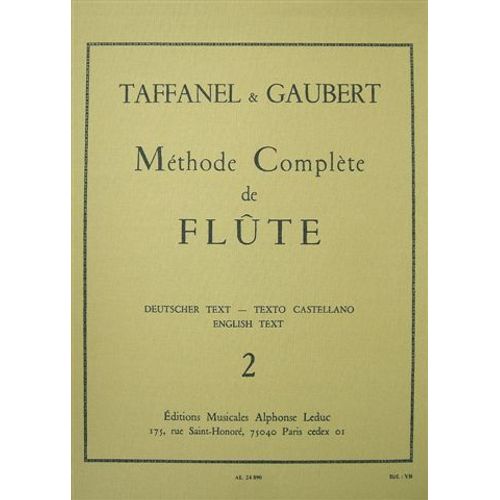 Méthode De Flûte Flûte Volume 2