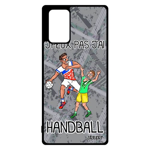 Coque Samsung Note 20 silicone j'peux pas j'ai handball sport humoristique TPU bande dessinée Gris personnalisé drole comique galaxy
