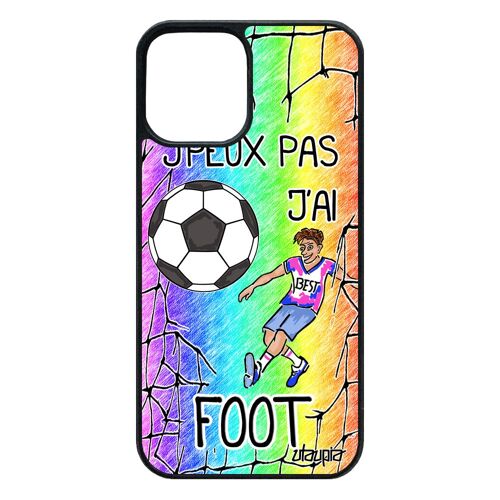 Coque Iphone 12 / 12 Pro Silicone J'peux Pas J'ai Foot Vert Etui Sport Drole Bd Case Humour Humoristique Mobile Homme Comique