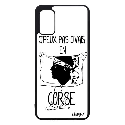 Coque Samsung A41 Silicone J'peux Pas J'vais En Corse Corsica Foot Drapeau Portable Football Noir Humour Personnalisé Basket Galaxy