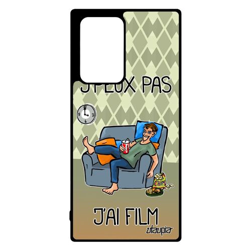 Coque j'peux pas j'ai film Samsung Note 20 ultra silicone humour comique drole cinema etui vert texte bd dessin animé alu galaxy