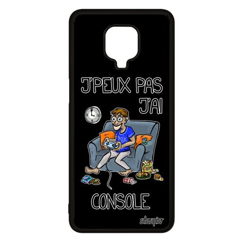 Coque silicone Xiaomi Redmi Note 9s j'peux pas j'ai console bd drole jeux video etui texte humoristique jpeux je mobile dessin noir