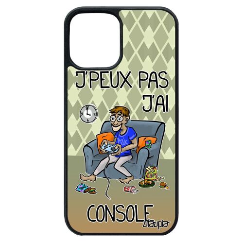 Coque pour iPhone 12 pro max silicone j'peux pas j'ai console souple jpeux bd cover rigide humour vert je telephone geek gamer