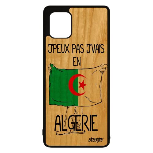Coque Bois Samsung Note 10 Lite Silicone J'peux Pas J'vais En Algerie Foot Can Humour Rigide Coupe Du Monde Drapeau Algerien Galaxy