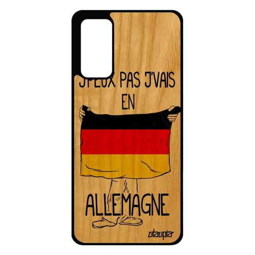 Coque S20 Fe Bois Silicone J'peux Pas J'vais En Allemagne Euro Football Drapeau Allemand Jeux Olympiques Foot Jo Noir Samsung Galaxy