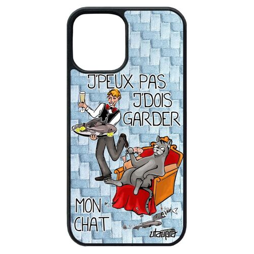 Coque Iphone 12 Pro Max Silicone Je Peux Pas J'dois Garder Mon Chat Comique Jpeux Drole Pas Cher Chaton 4g Cartoon 128 Go Noir