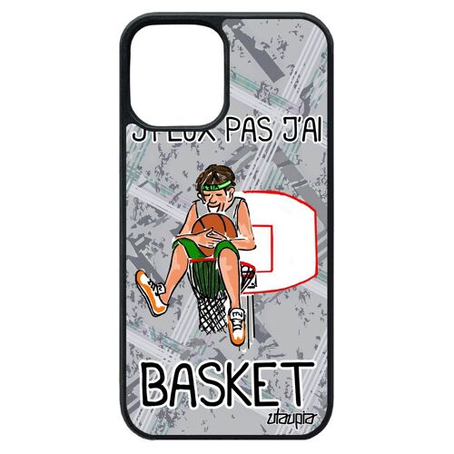 Coque Silicone Iphone 12 Pro Max Jpeux Pas J'ai Basket Gris Personnalisé Basketball Humour Original Panier Humoristique 128 Go