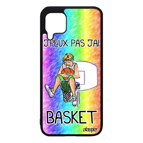 Coque Huawei P40 Lite silicone j'peux pas j'ai basket drole de protection basketball bd sport JO humoristique humour design NBA Vert