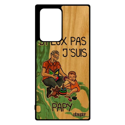 Coque Silicone J'peux Pas J'suis Papy Samsung Note 20 Ultra Bois Case Je Portable Bebe Famille Humour Bumper Grand Pere Jpeux Galaxy