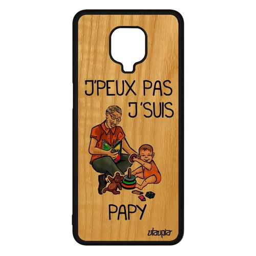 Coque Xiaomi Redmi Note 9s En Bois Silicone J'peux Pas J'suis Papy Papi Texte M2003j6a1g Jpeux Bumper Humour Violet Je Comique