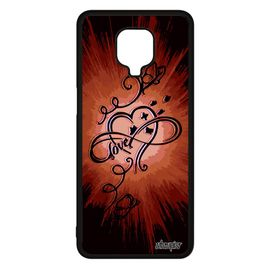Coque Pour Xiaomi Redmi Note 9s Silicone Infini Love Dessin Mobile Papillon Coeur Cover Orange Amour Portable Sans Fin Housse Femme