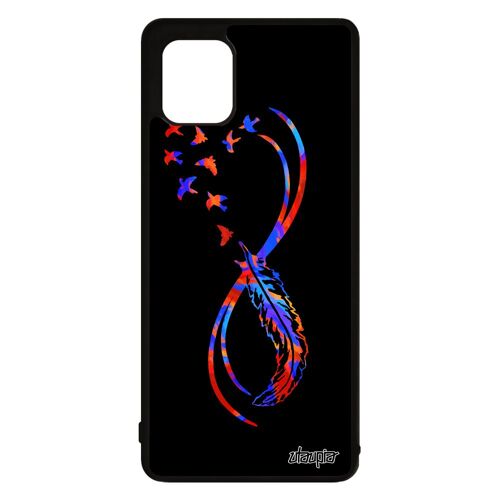 Coque Silicone Pour Samsung Galaxy Note 10 Lite Infini Fille Noir Tpu Tattoo Plume Eternel Rigide Etui Multicolore Oiseau Alu Orange