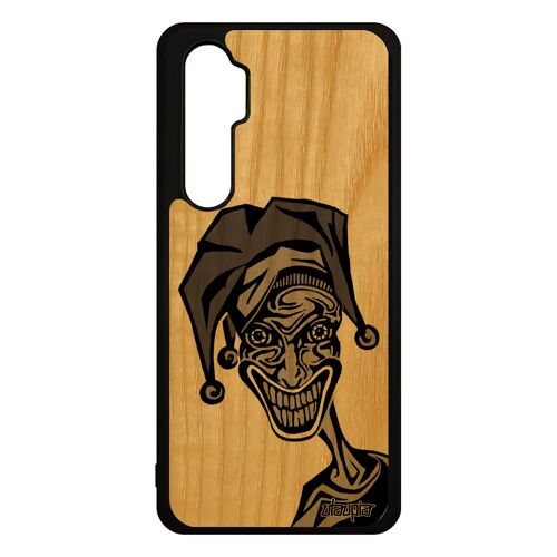 Coque Pour Mi Note 10 Lite En Bois Silicone Joker Noir De Protection Humour Gris Bumper Horreur Visage Bande Dessinée Motif Xiaomi