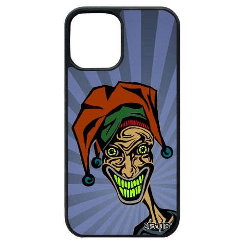 Coque de protection pour iPhone 12 pro max silicone Joker comics bleu smile pas cher motif bande dessinée horreur clown design