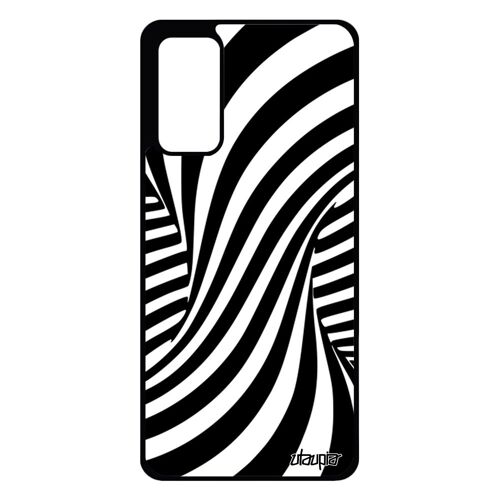 Coque en silicone Samsung S20 FE illusion d'optique noir magie art visuel personnalisé effet noir et blanc 3d bicolore galaxy