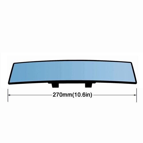270mm Rétroviseur Convexe Universel Anti-Éblouissement, Grand Angle, Intérieur De Voiture, Vue Arrière, Siège Bébé Enfant, Montre, Pare-Soleil Bleu, Lunettes De Sécurité "Nipseyteko"