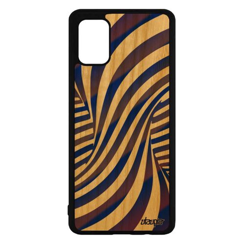 Coque Bois Pour A71 Silicone Illusion D'optique Etui Art Visuel Mobile Tourbillon Magie 3d Housse Original Graphique Samsung Galaxy