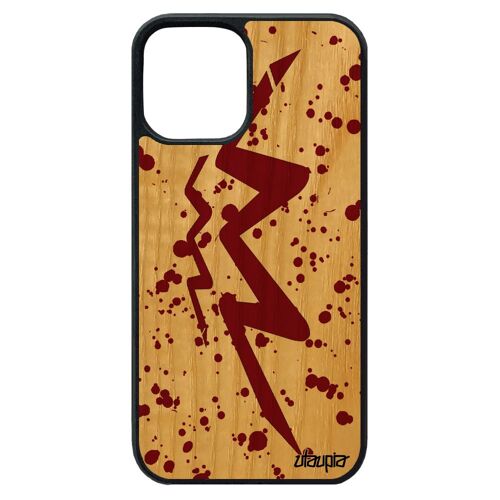 Coque silicone pour iPhone 12 pro max bois Signe du zodiaque verseau mobile horoscope portable garcon Rouge telephone univers
