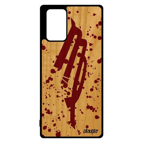 Coque Samsung Galaxy Note 20 Bois Silicone Signe Du Zodiaque Vierge Telephone Cover Tache D'encre Noir Rouge Horoscope Astrologique