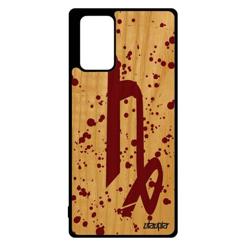Coque Bois De Protection Note 20 Silicone Signe Du Zodiaque Capricorne Horoscope Dessin Tpu Univers Calligraphie Noir Samsung Galaxy
