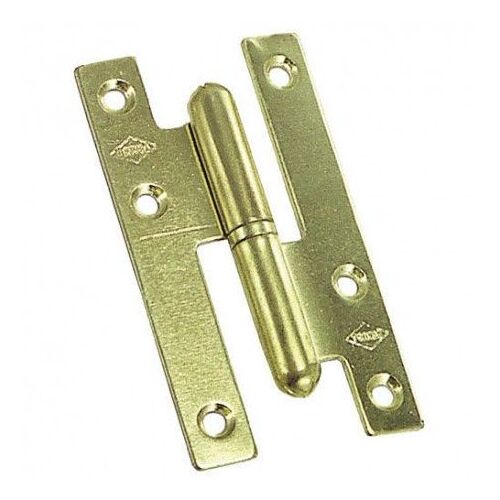 Paumelle Wolfpack 403/9,5 laiton bord carré droite