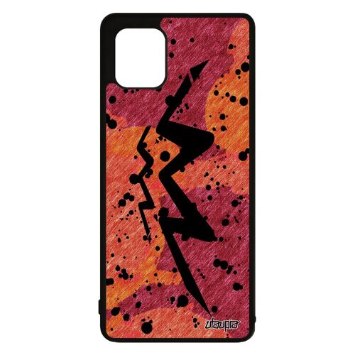 Coque Samsung Galaxy Note 10 Lite Silicone Signe Du Zodiaque Verseau Noir Mobile Dessin Rouge Tache D'encre Horoscope Souple Metal