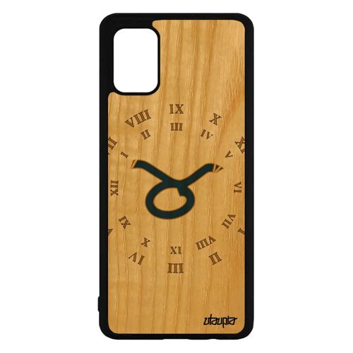 Coque Silicone Signe Taureau Pour Samsung A71 Bois Univers Sm-A715f/Dsn Horloge Galaxie Antichoc Du Zodiaque Homme Horoscope Galaxy