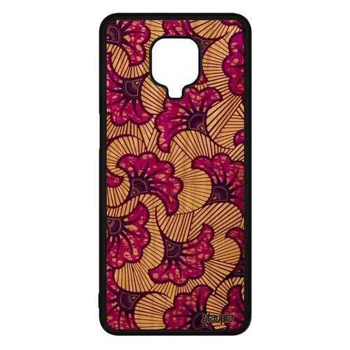 Coque En Bois Wax Xiaomi Redmi Note 9s Silicone Telephone 4g Violet De Protection Ethnique Tissu Afrique Africain Portable Imprimé