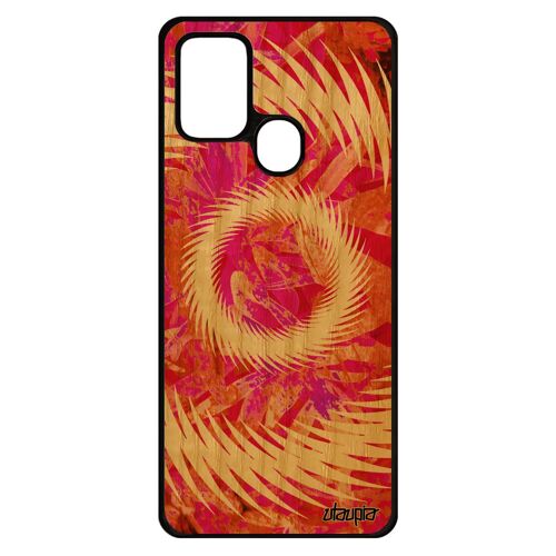 Coque Telephone A21s Bois Silicone Mandala Etui Design Bumper Fond Motif Antichoc Vegetal Jolie Effet Mobile De Samsung Galaxy
