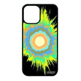 Coque Explosion Antichoc Iphone 12 Mini En Silicone Espace Etui Motif Jaune Rigide Soleil Galaxie Original Tpu Texture Design