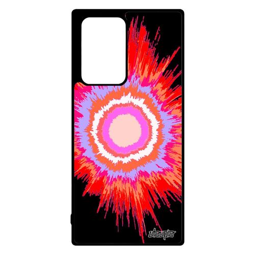 Coque Note 20 ultra en silicone explosion motif jolie de protection pas cher fond design rouge housse soleil effet Samsung galaxy