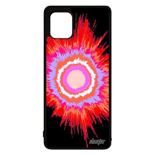 Coque explosion pour Samsung Note 10 lite silicone telephone jolie galaxie effet motif etui rouge cover design soleil univers galaxy