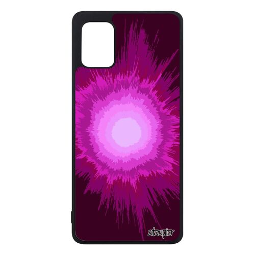 Coque pour Samsung A31 silicone explosion effet personnalisé galaxie cover motif univers design fond rose tendance antichoc galaxy