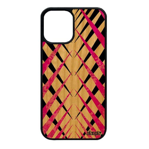 Coque Iphone 12 Mini Bois Veritable Silicone Design Carreau Housse Telephone Jolie Carre Portable Mobile Motif Fond 128 Go De