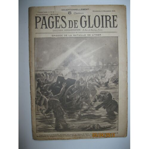 Pages De Gloire N° 1 Du 06/12/1914