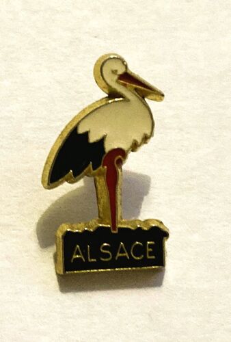 Pins Animaux Cigogne Alsace / Base Dorée