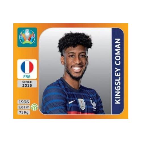 Sticker Panini Euro 2020 Tournament Edition - N.587 Kingsley Coman - France