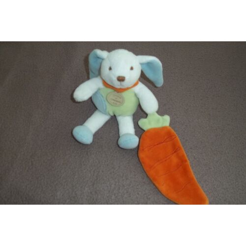 Lapin Avec Sa Carotte Et Col Orange Doudou Et Compagnie