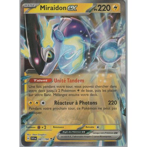 Carte Pokemon - Miraidon Ex - 081/198 - Ultra-Rare - Ecarlate Et Violet -