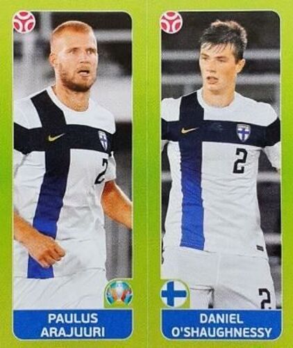 Sticker Panini Euro 2020 Tournament Edition - N.199 Paulus Arajuuri - Daniel O'shaughnessy - Finland