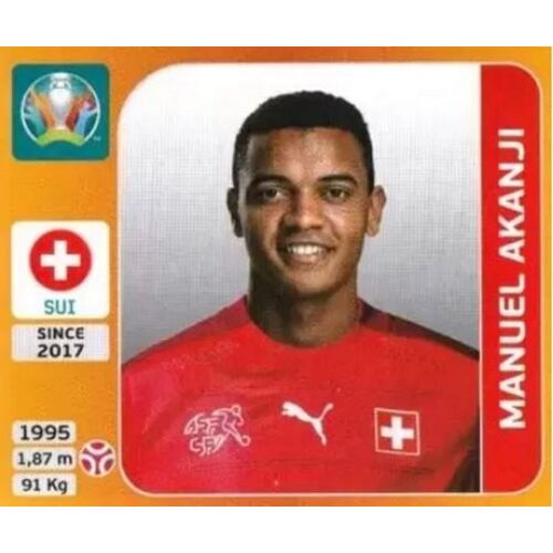Sticker Panini Euro 2020 Tournament Edition - N.47 Manuel Akanji - Switzerland