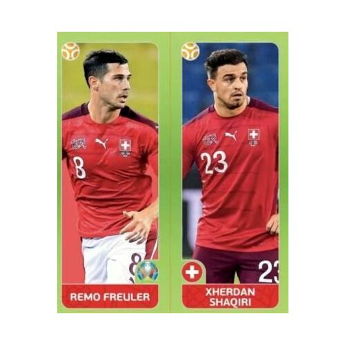 Sticker Panini Euro 2020 Tournament Edition - N.40 Remo Freuler - Xherdan Shaqiri - Switzerland