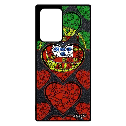 Coque Note 20 Ultra En Silicone Drapeau Portugal Portugais Personnalisé Coupe Du Monde Jeux Olympiques Coeur Foot Jo Samsung Galaxy