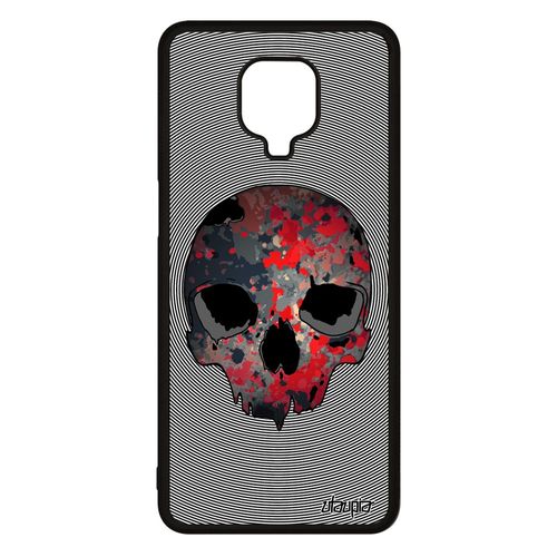Coque Xiaomi Redmi Note 9 Pro Silicone Tete De Mort Bumper Tatouage Garcon Gothique Case Peinture Squelette Pirate Personnalisé Sang